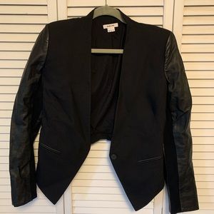 Helmut Lang black blazer size 4 leather